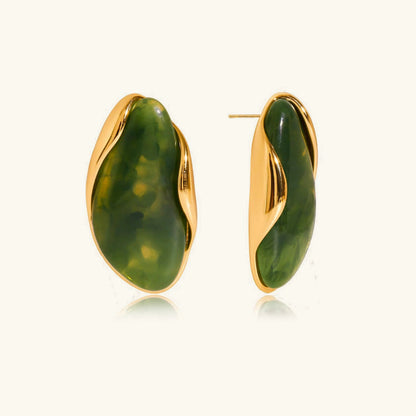 [Raffine]Amelise Polished Gemstone Earrings