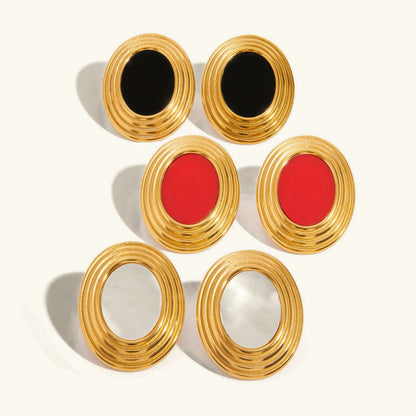 [Raffine]Ruthie Gold Enamel Earrings