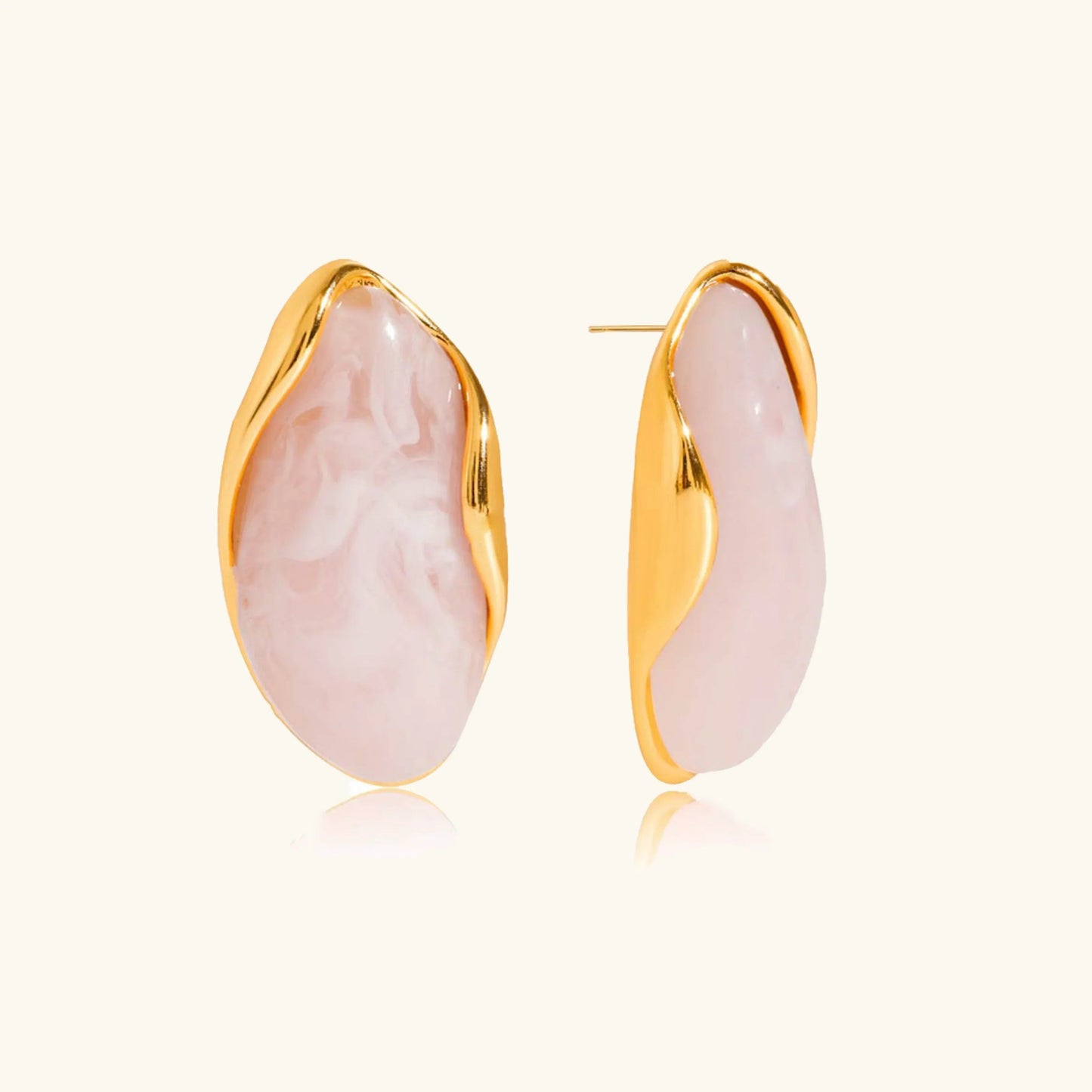 [Raffine]Amelise Polished Gemstone Earrings