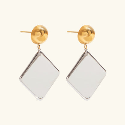 [Raffine]Kelly Geometric Drop Earrings