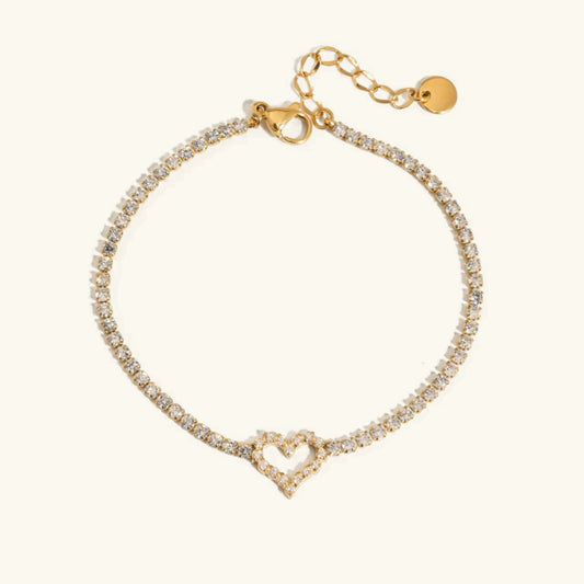 [Raffine]Patrice Diamond Heart Bracelet