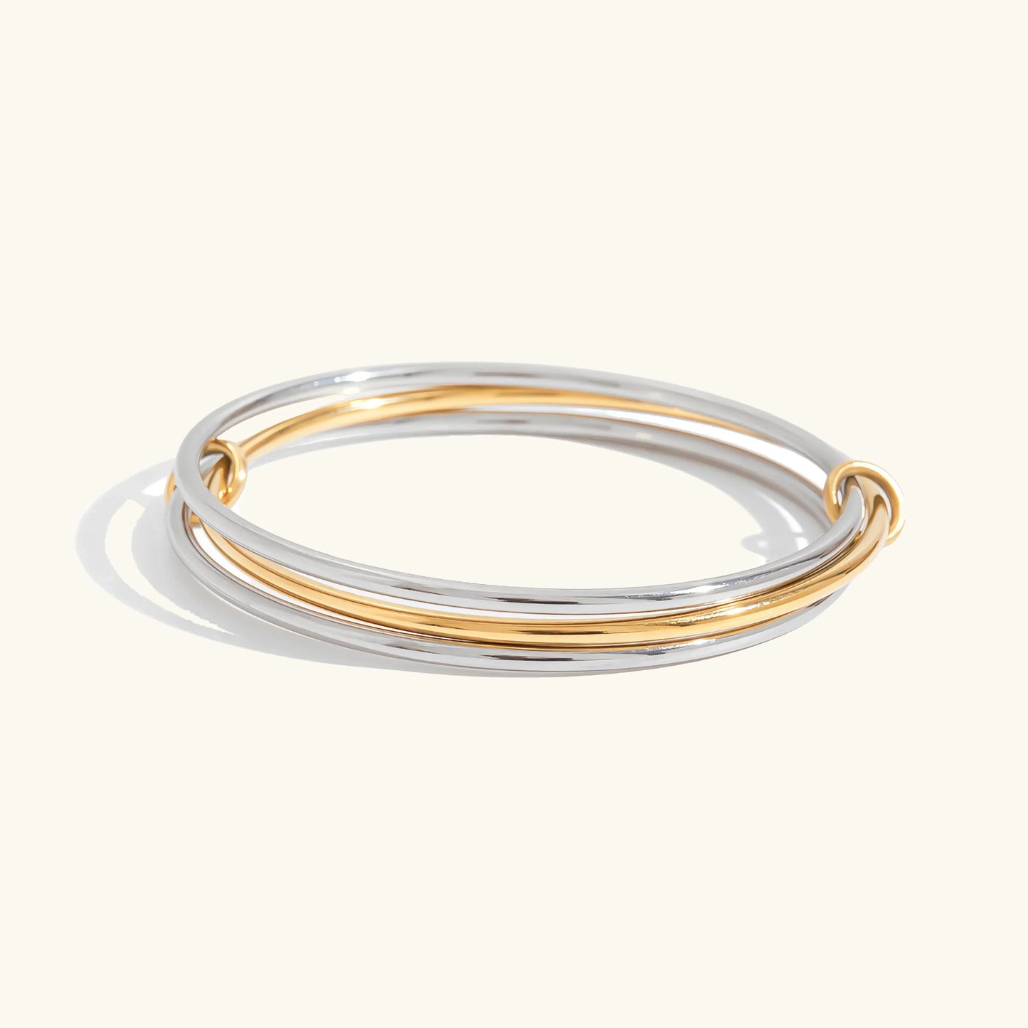 [Raffine]Romina Two Tone Stacked Bracelet