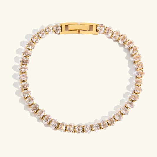 [Raffine]Avaria Oval Cut Tennis Bracelet