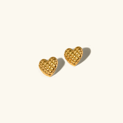 [Raffine]Irina Gold Heart Earrings