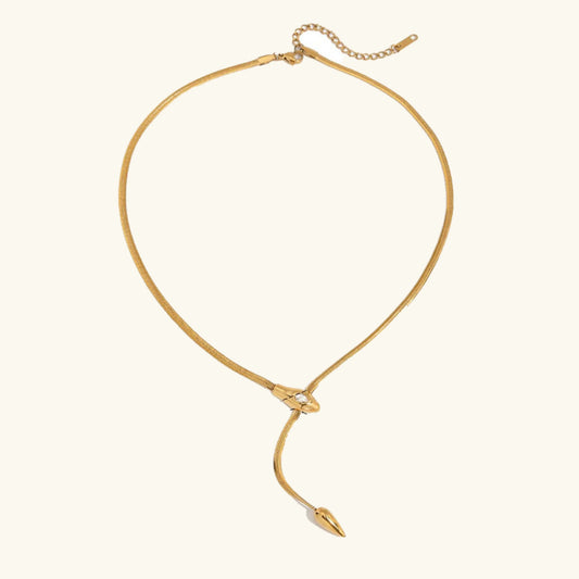[Raffine]Zarelle Gold Serpentine Pendant