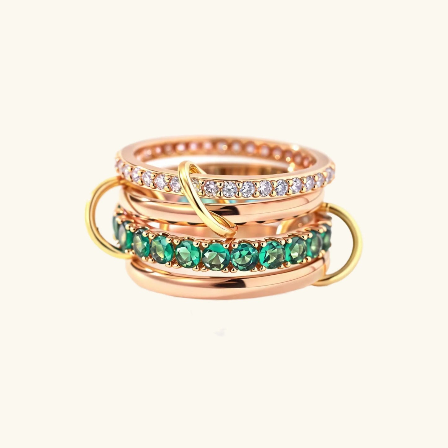 [Raffine]Imani Stacked Diamond Ring