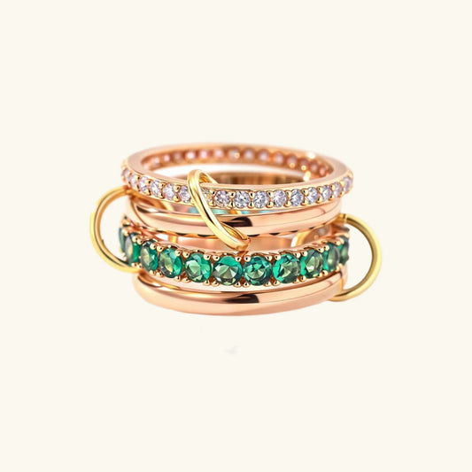 [Raffine]Imani Stacked Diamond Ring