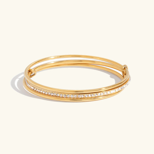 [Raffine]Quinley Stacked Diamond Bracelet