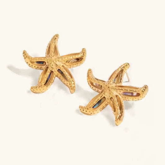 [Raffine]Aquatta Gold Starfish Earrings