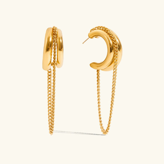 [Raffine]Galilea Link Chain Hoops