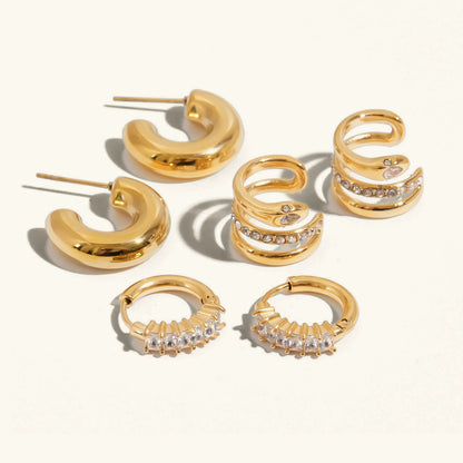 [Raffine]Orielle Staple Gold Earrings Bundle