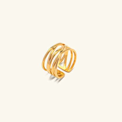 [Raffine]River Gold Ring