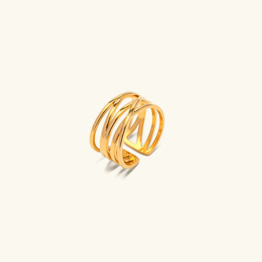 [Raffine]River Gold Ring