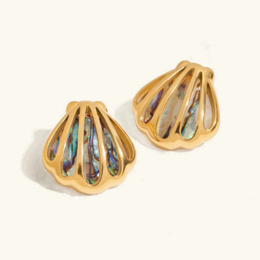 [Raffine]Nixie Gold Seashell Earrings