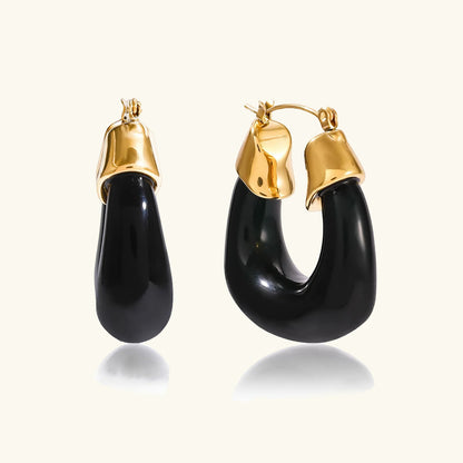 [Raffine]Leighton Chunky Enamel Hoops