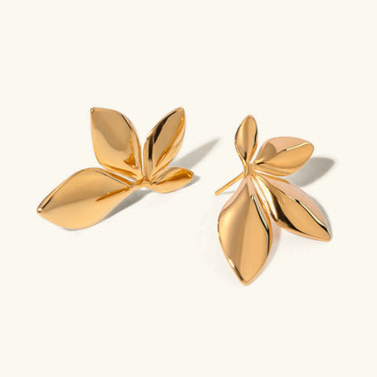 [Raffine]Velle Gold Petal Earrings