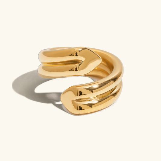 [Raffine]Tara Heart Twist Gold Ring