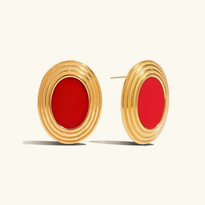 [Raffine]Ruthie Gold Enamel Earrings