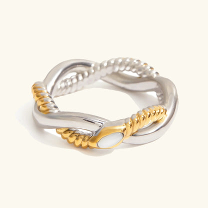 [Raffine]Nerisse Two-Tone Twist Ring