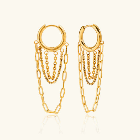 [Raffine]Alaina Link Chain Hoops