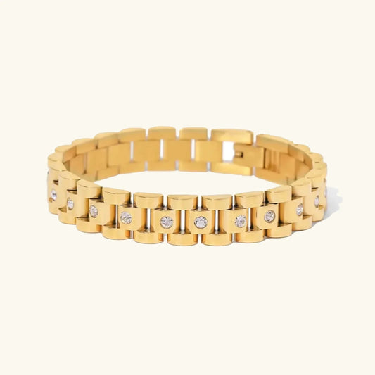 [Raffine]Gold Watchband Bracelet