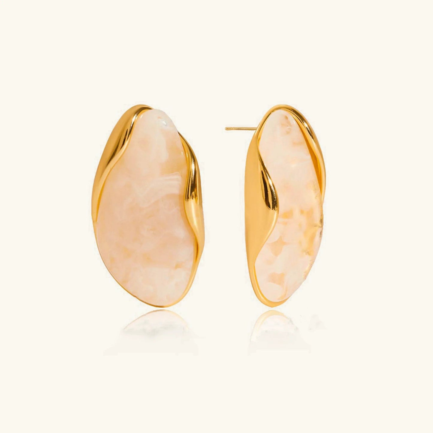 [Raffine]Amelise Polished Gemstone Earrings