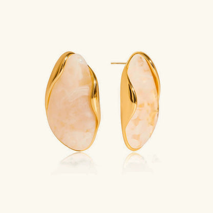 [Raffine]Amelise Polished Gemstone Earrings