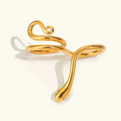 [Raffine]Gemmie Golden Snake Ring