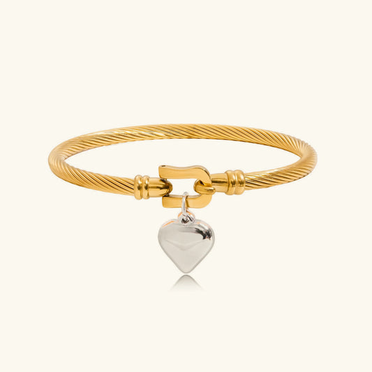 [Raffine]Solenne Twisted Band Gold Bracelet