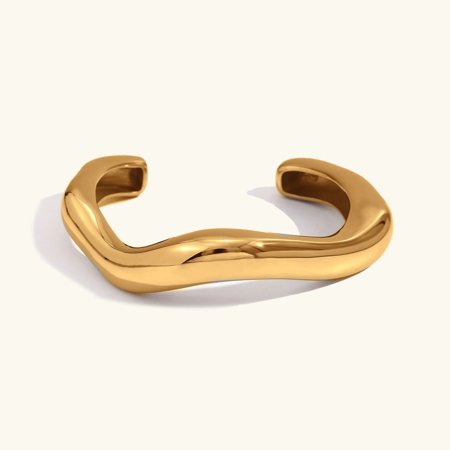 [Raffine]Zaria Asymmetrical Gold Bangle