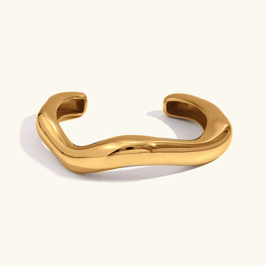 [Raffine]Zaria Asymmetrical Gold Bangle