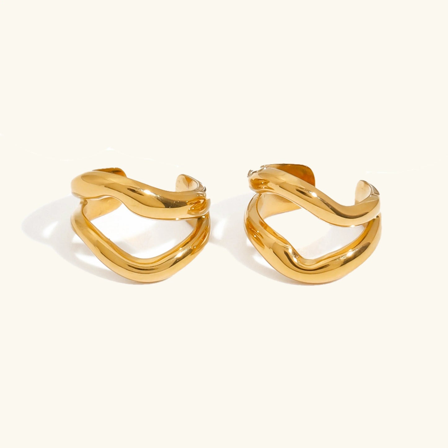 [Raffine]Rosiel Gold Ear Cuff Earrings