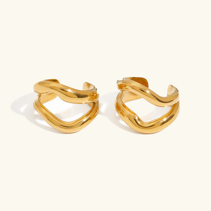 [Raffine]Rosiel Gold Ear Cuff Earrings