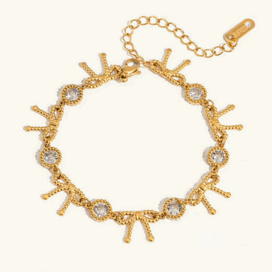 [Raffine]Honora Ribbon Knot Diamond Bracelet