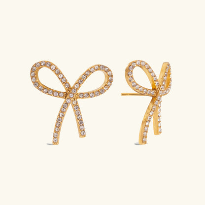 [Raffine]Dannah Diamond Bow Tie Earrings
