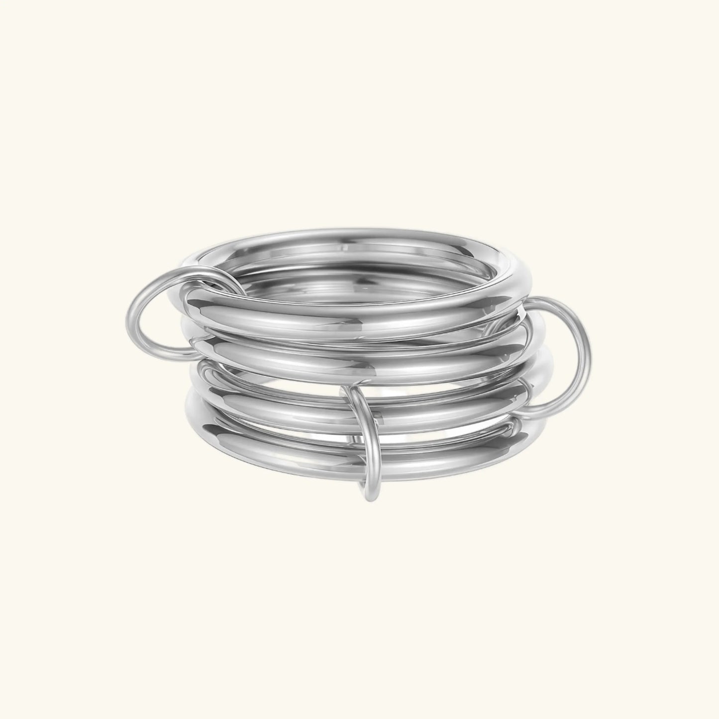 [Raffine]Alexandria Two-Tone Stacked Ring