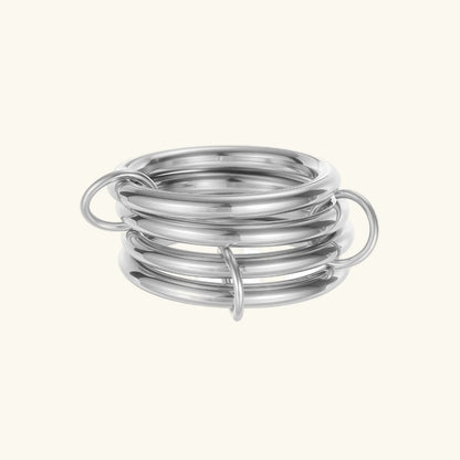 [Raffine]Alexandria Two-Tone Stacked Ring