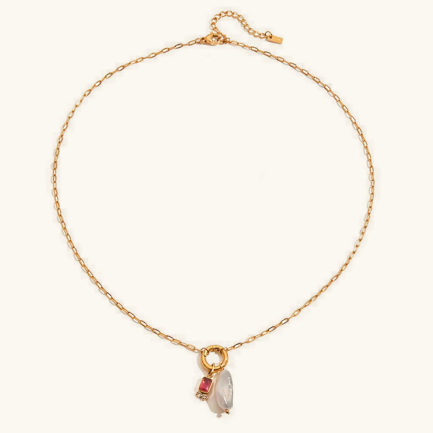 [Raffine]Caitlin Birthstone Pearl Necklace