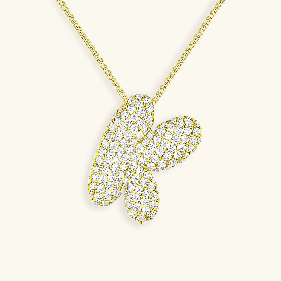 [Raffine]Bubble Initial Diamond Necklace