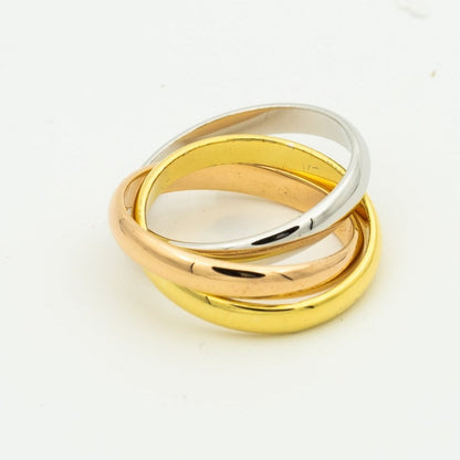 [Raffine] ANILLO TRINITY ORO ORO ROSA PLATA 