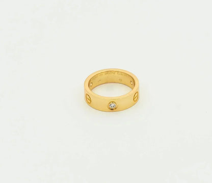 [Raffine]LOVE RING 5.5MM 3 DIAMONDS GOLD
