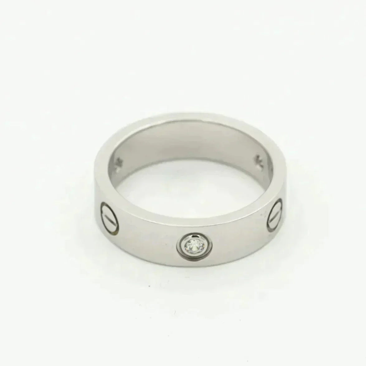 [Raffine] ANILLO DE AMOR 5.5MM 3 DIAMANTES PLATA