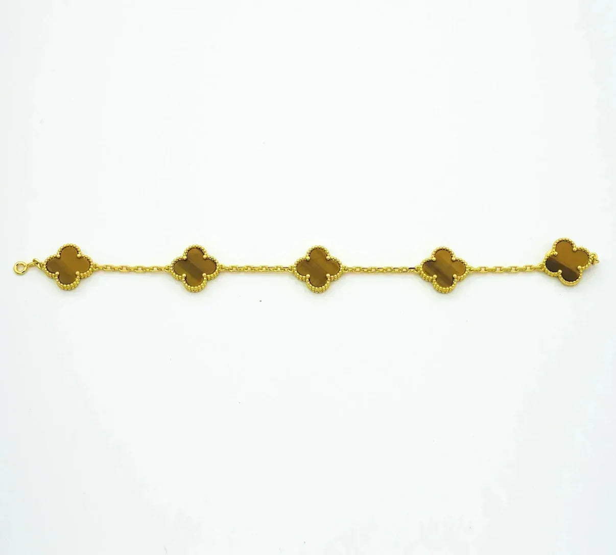 [Raffine] CLOVER 5 MOTIFS TIGER EYE ARMBAND KOLLEKTION