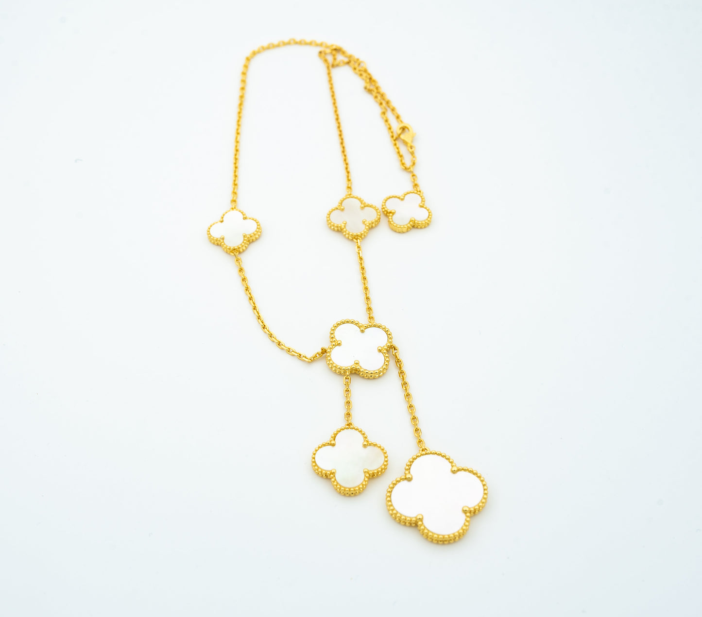 [Raffine]COLLAR DE NÁCAR CON TRÉBOL, 6 MOTIVOS