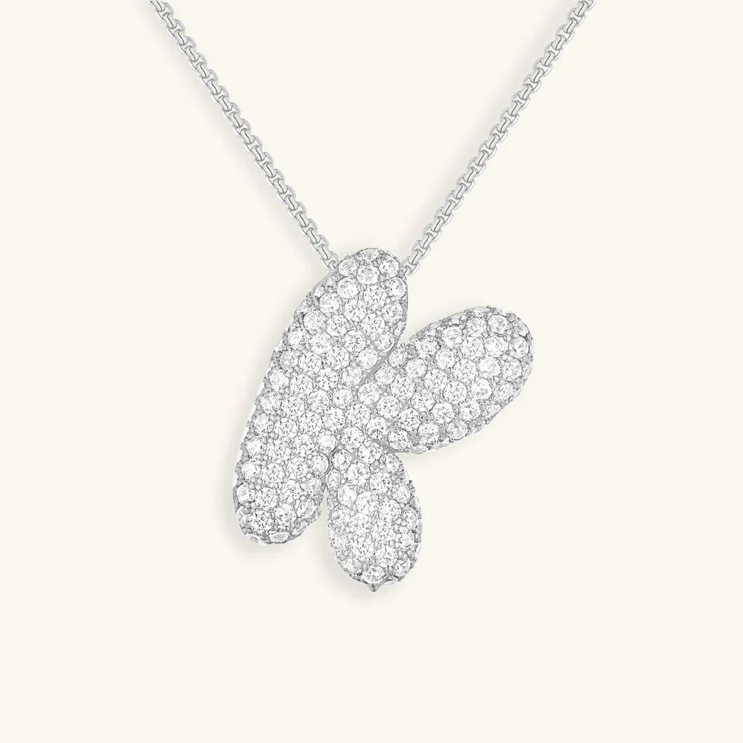 [Raffine]Bubble Initial Diamond Necklace