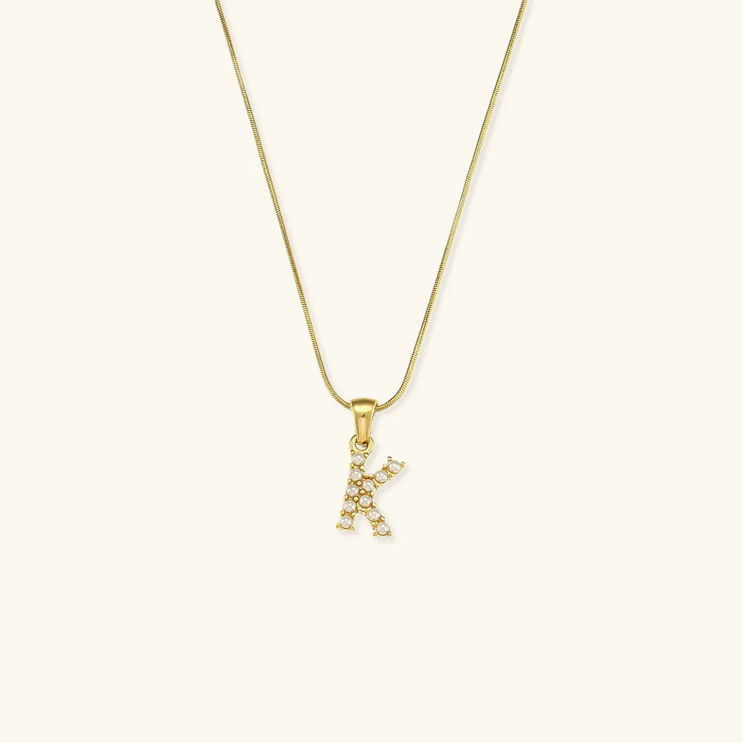[Raffine]Augustine Initial Letter Pearl Necklace
