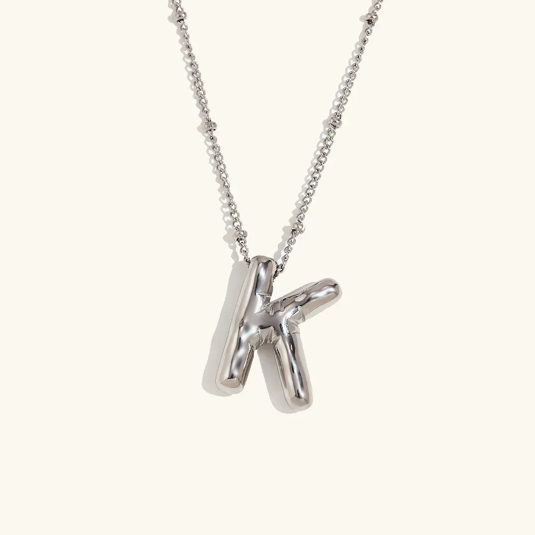 [Raffine]Balloon Gold Initial Necklace