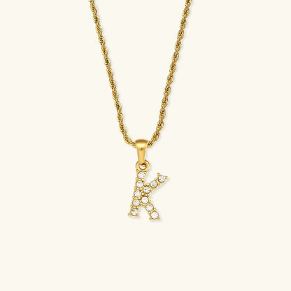 [Raffine]Maeve Letter Initial Diamond Necklace