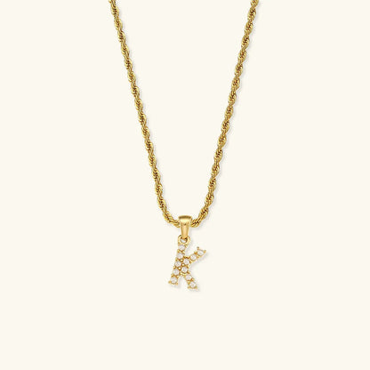 [Raffine]Elodie Initial Letter Pearl Necklace