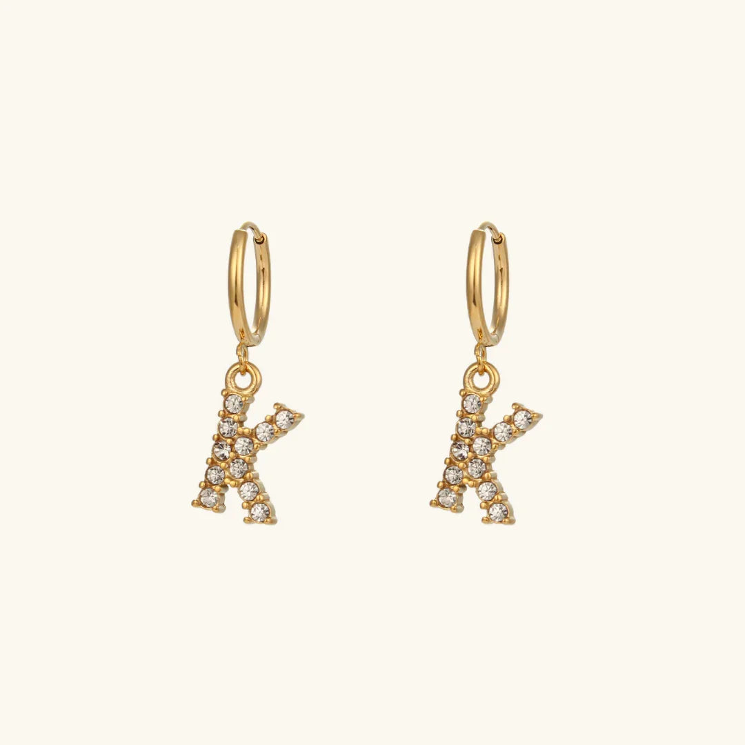 [Raffine]Wilhemina Initial Letter Earrings